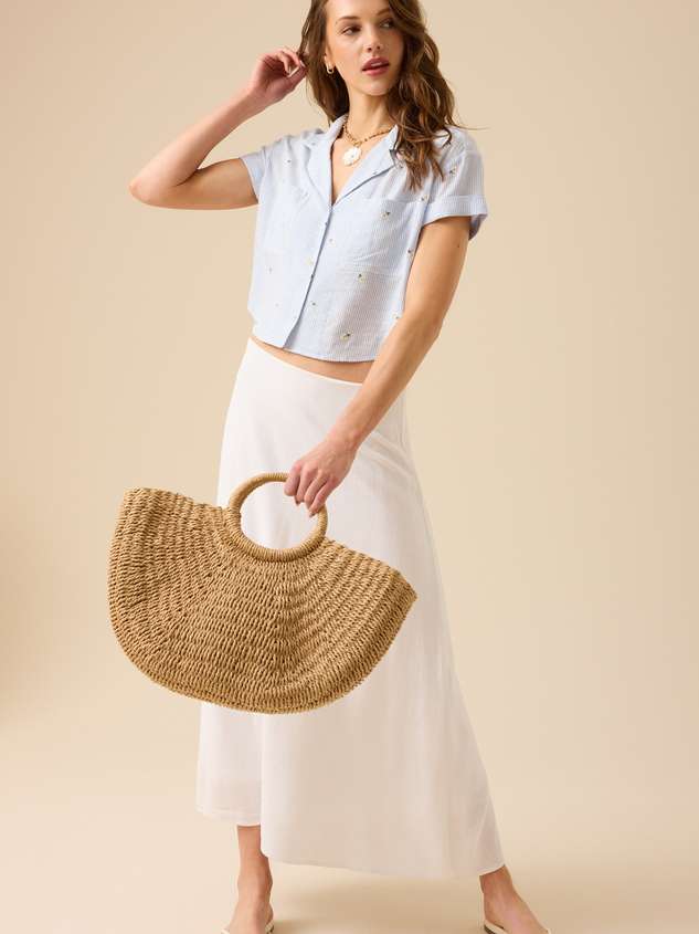 Cassandra Button-Up Top Detail 2 - ARULA