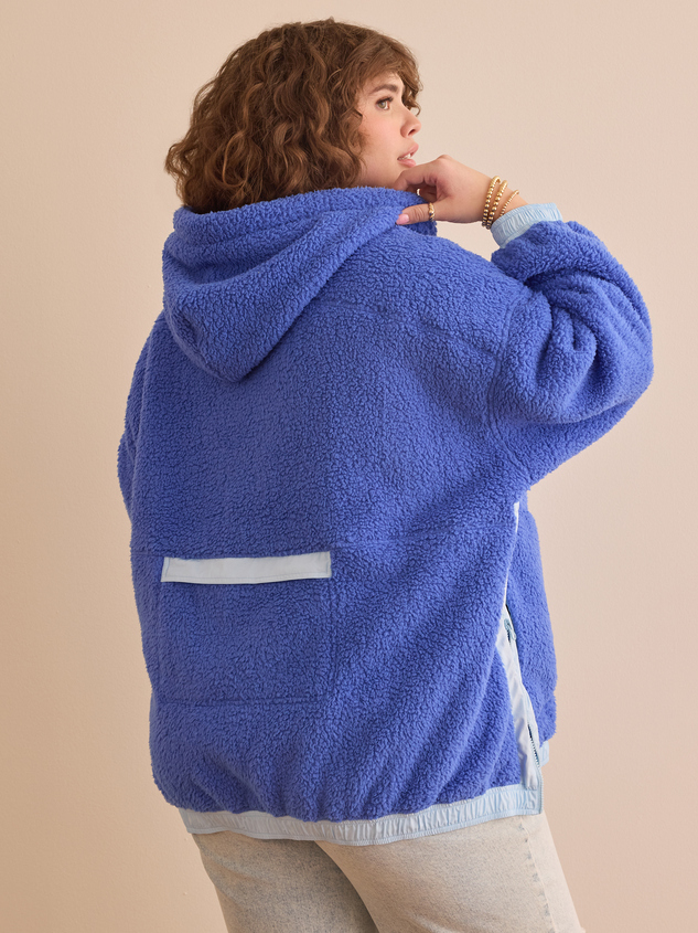 Royal blue sherpa pullover 2025