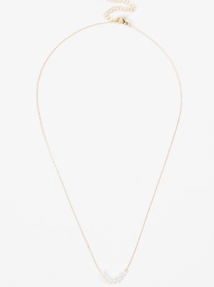 18K Gold Pearl Slider Necklace - ARULA