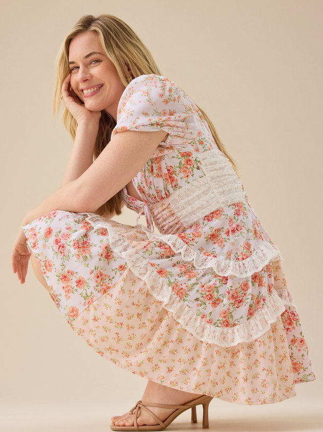 Aderny Floral Mini Dress Detail 3 - ARULA