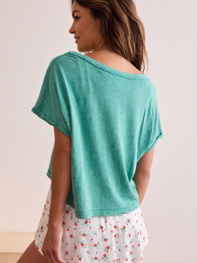 Relay Cropped Boxy Tee Detail 3 - ARULA