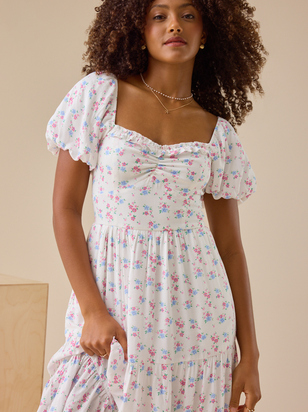 Jessy Puff Sleeve Maxi Dress - ARULA