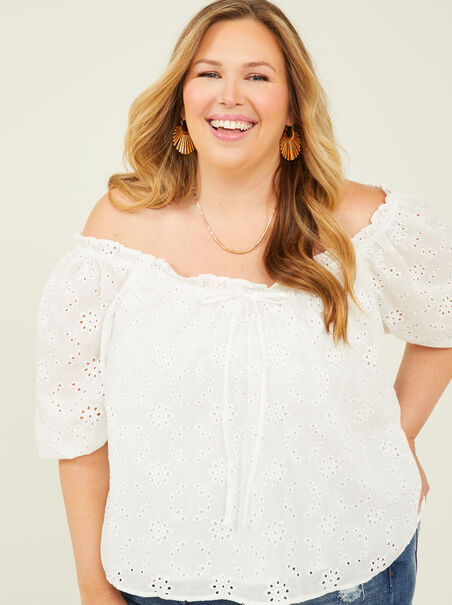 Carter Eyelet Top - ARULA