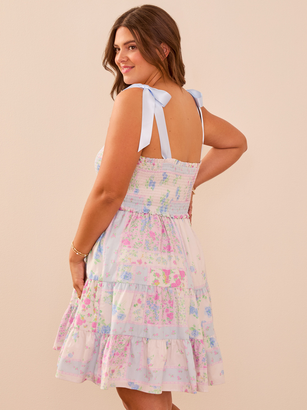 Brodie Tiered Mini Dress Detail 5 - ARULA