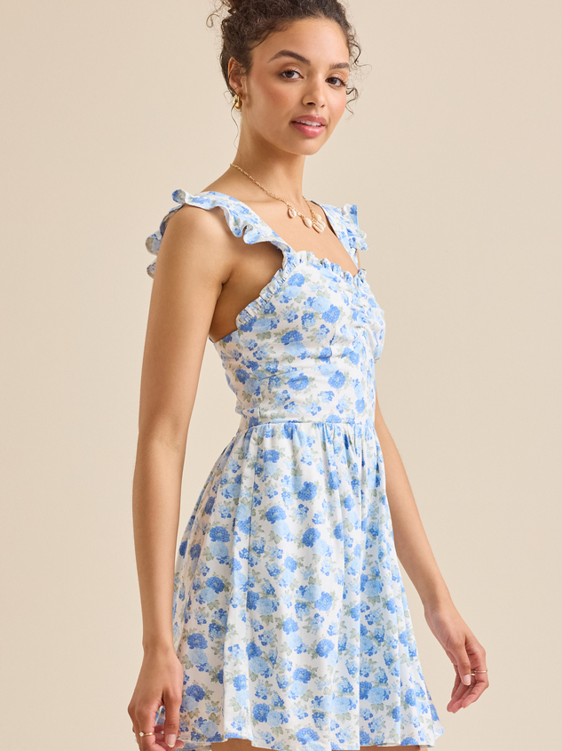 Cary Floral Mini Dress Detail 3 - ARULA