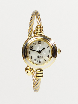 Twisted Cuff Round Watch - ARULA