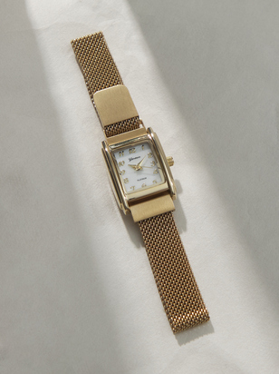 Rectangle Face Mesh Watch - ARULA - 