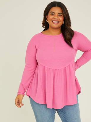 Huxley Waffle Long Sleeve Top - ARULA