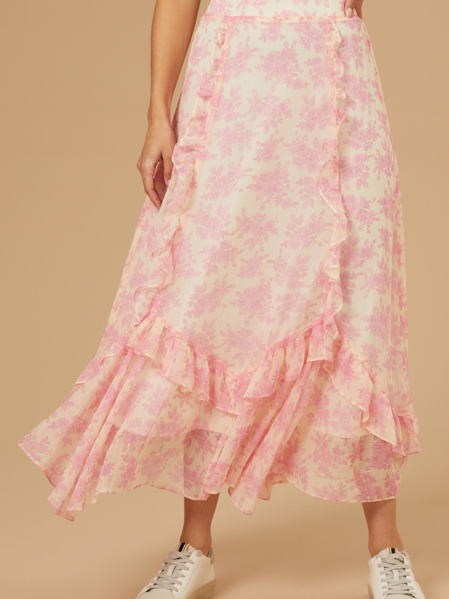 Isabella Floral Midi Skirt Detail 2 - ARULA