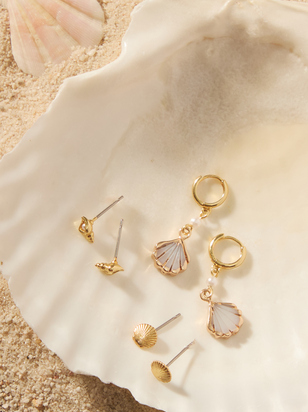 Seashell Breeze Earring Set - ARULA - 