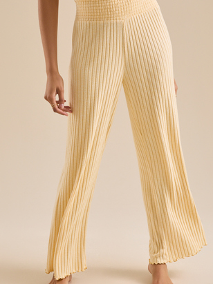 Kara Silky Rib Lounge Pant - ARULA