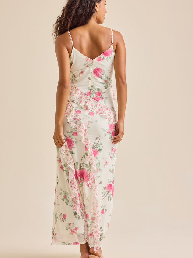 Chrissy Floral Maxi Dress Detail 4 - ARULA