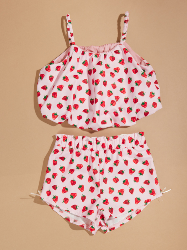 Strawberry Bow Shorts Detail 2 - ARULA