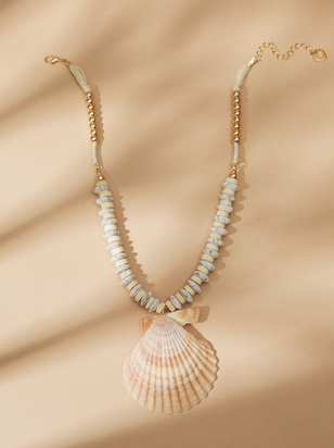 Sunset Shell Statement Necklace - ARULA - 