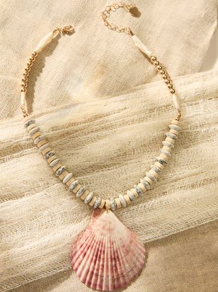 Sunset Shell Statement Necklace - ARULA - 