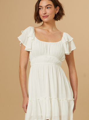Cleo Flutter Sleeve Dress - ARULA