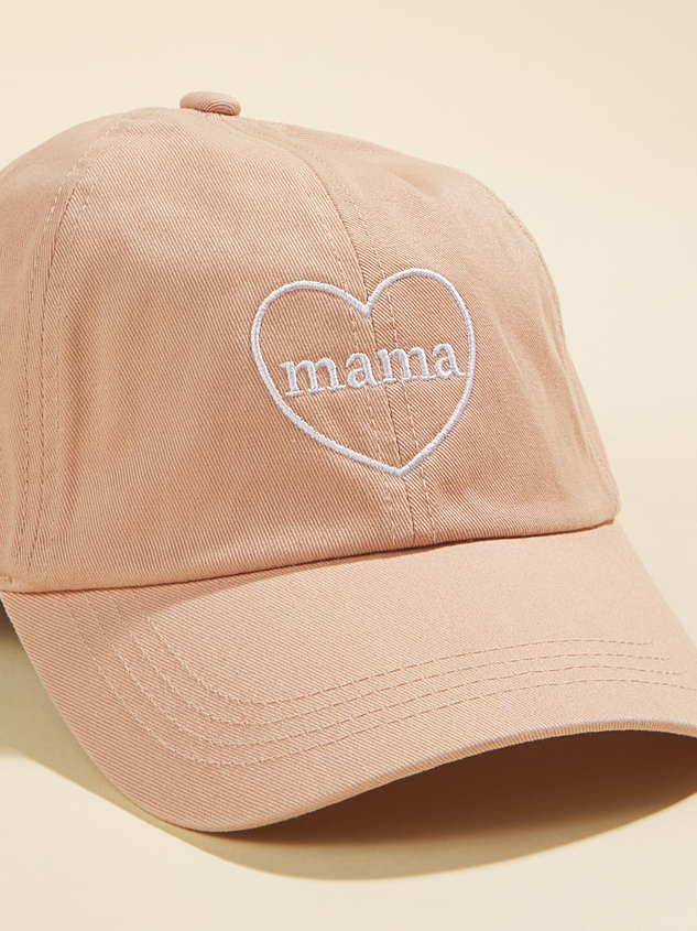 Mama Heart Baseball Hat Detail 2 - ARULA