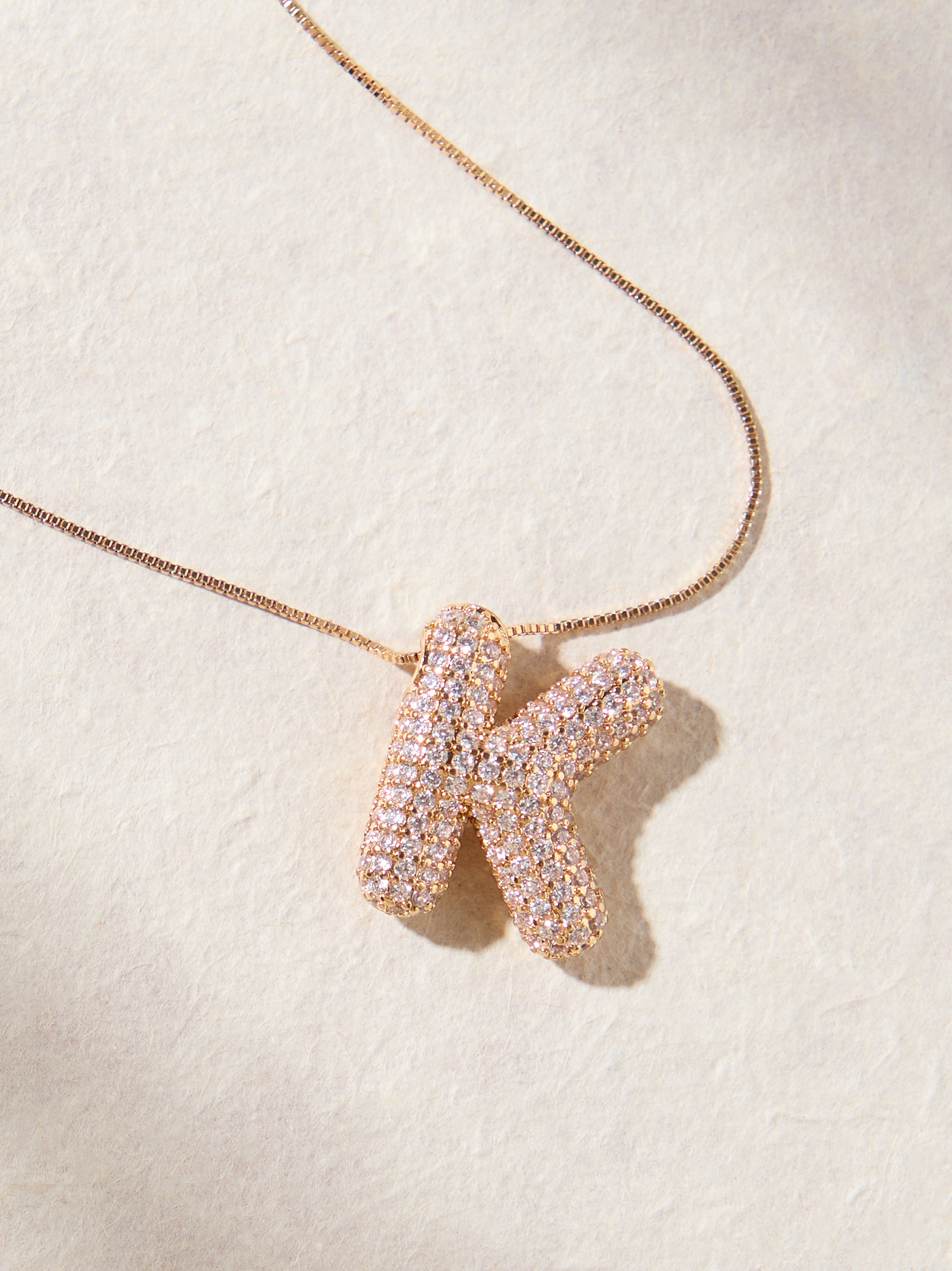 18K Gold Bubble Charm Necklace K