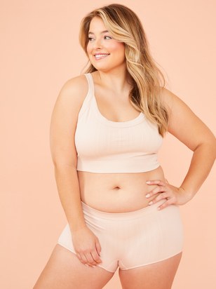 Seamless Cable Knit Boyshort Undie - ARULA