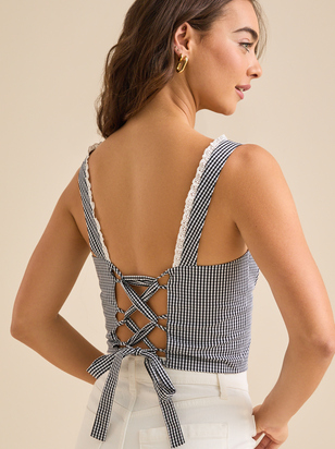 Kimrie Lace Up Top - ARULA
