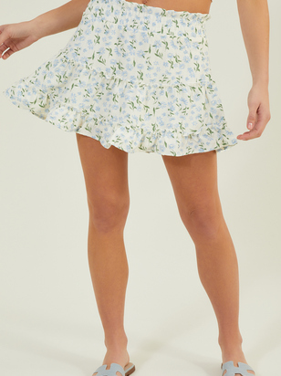 Sarai Floral Mini Skirt - ARULA