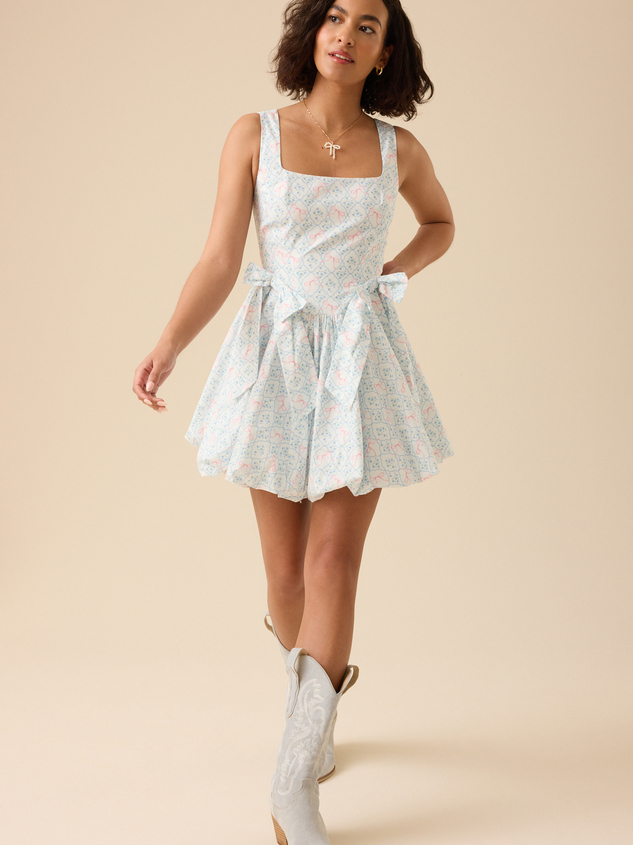 Nora Bow Mini Dress Detail 4 - ARULA