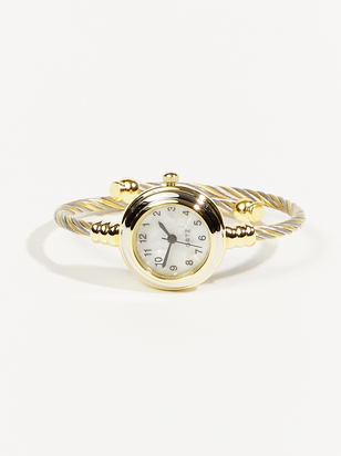 Twisted Cuff Round Watch - ARULA