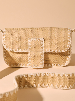 Woven Picnic Crossbody Bag - ARULA - 