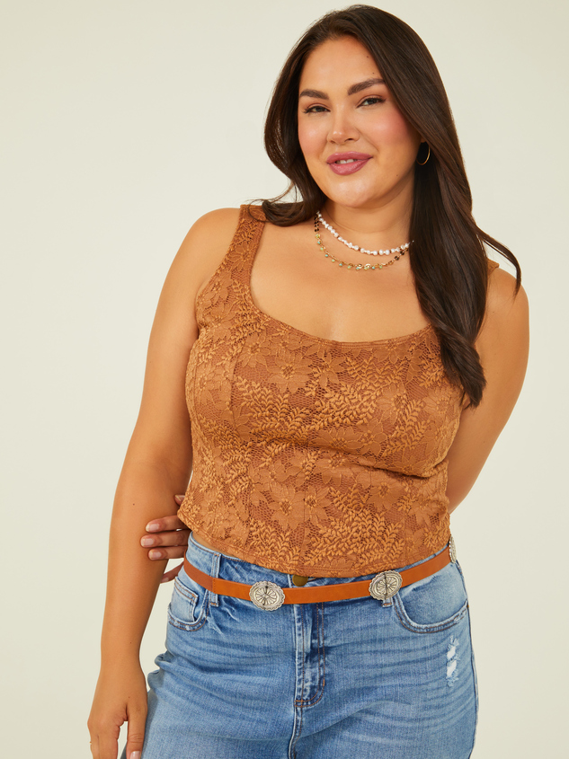 Flora Lace Corset Tank - ARULA
