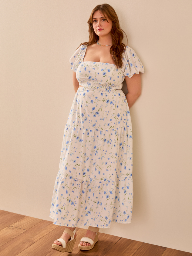 Rosie Floral Maxi Dress Detail 2 - ARULA