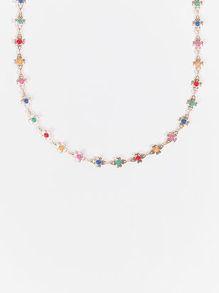 Rainbow Floral Necklace - ARULA