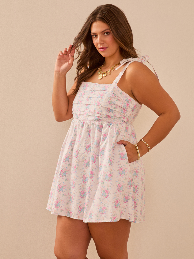 Mandi Floral Mini Dress Detail 3 - ARULA