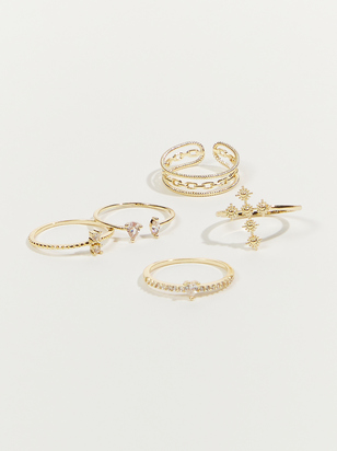 Cross Crystal Ring Pack - ARULA