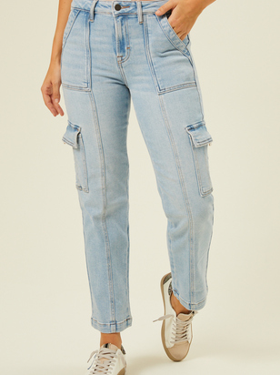 Sadie Cargo Straight Jeans - ARULA