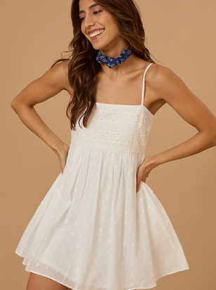 Raleigh Eyelet Mini Dress - ARULA