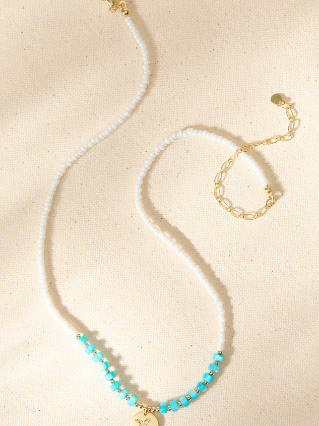Turquoise Starfish Beaded Necklace - ARULA