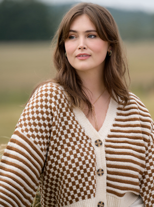 Charlie Checkered Cardigan - ARULA
