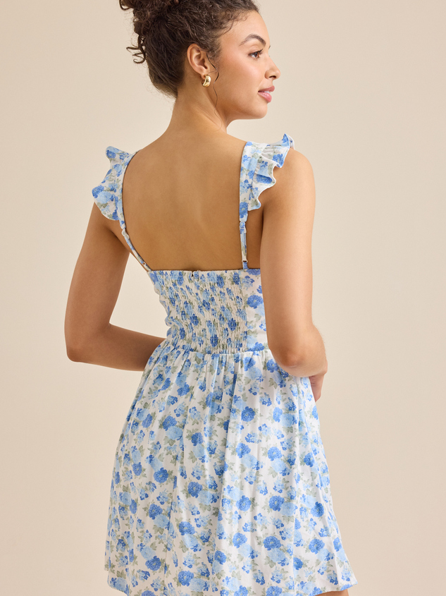 Cary Floral Mini Dress Detail 4 - ARULA