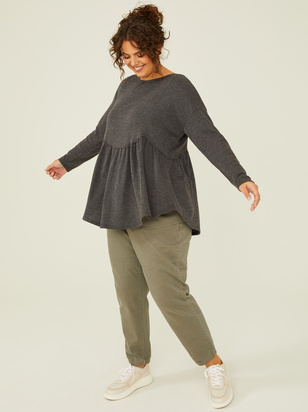 Huxley Waffle Long Sleeve Top - ARULA
