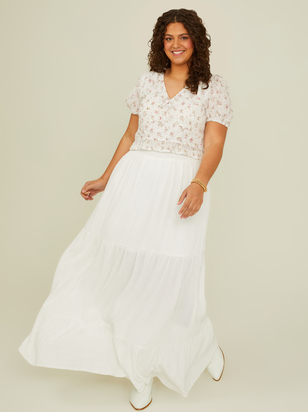 Dawn Textured Maxi Skirt - ARULA