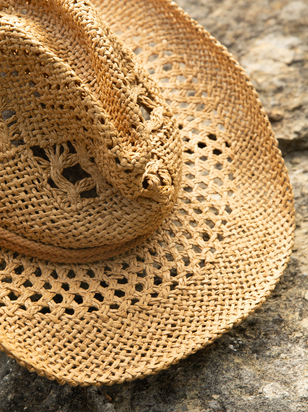 Woven Straw Rope Cowboy Hat - ARULA