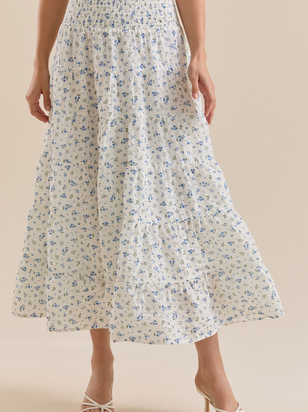 Ruth Floral Midi Skirt - ARULA