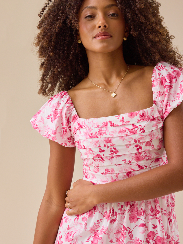 Adeline Floral Maxi Dress Detail 5 - ARULA
