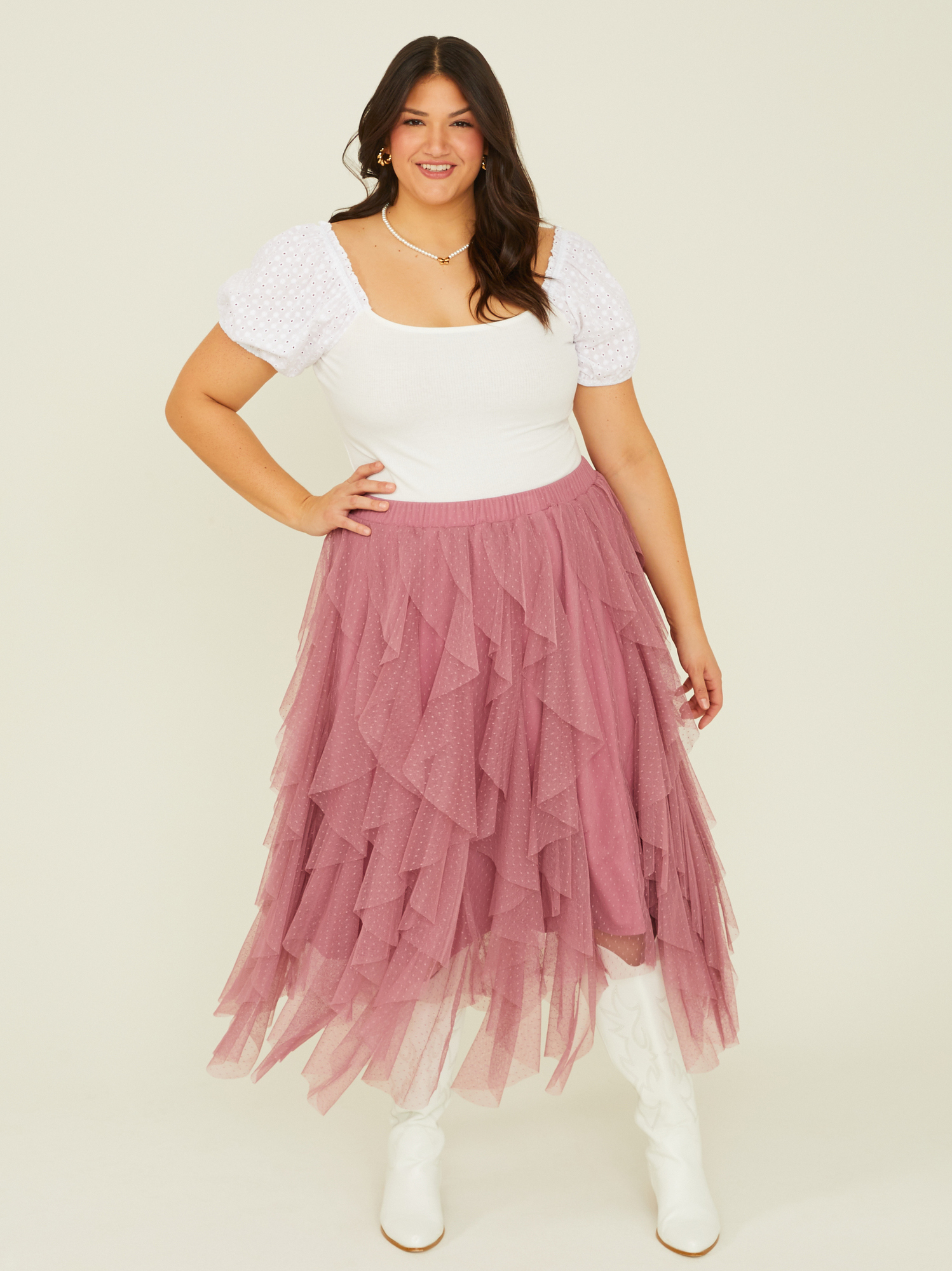 Tulle maxi skirt plus size hot sale