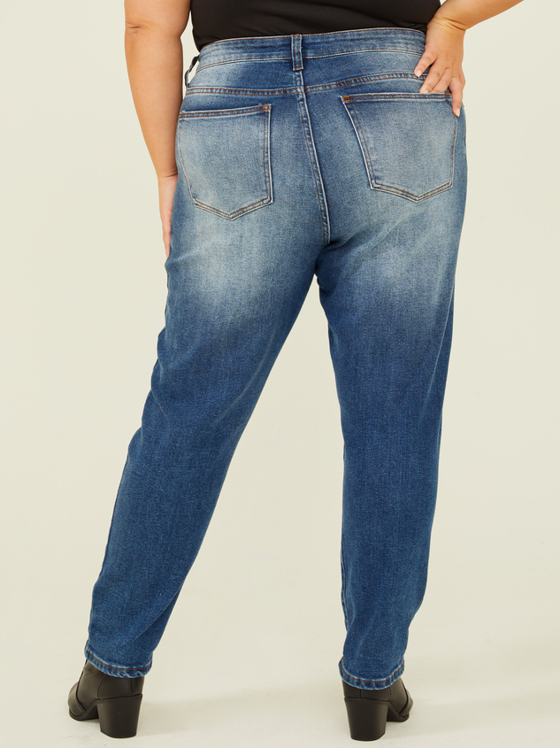 Destructed Girlfriend Jeans Detail 5 - ARULA
