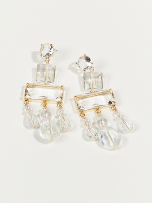 18K Gold Crystal Statement Earrings - ARULA
