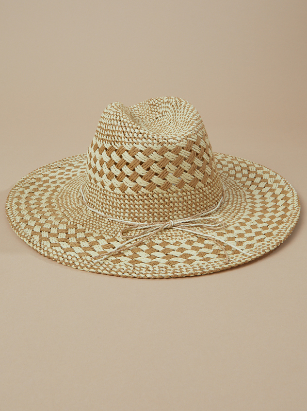 Woven Wide Brim Hat Detail 2 - ARULA