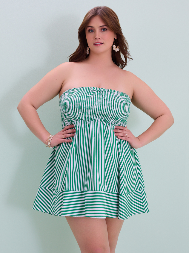Sabrina Stripe Mini Dress Detail 2 - ARULA