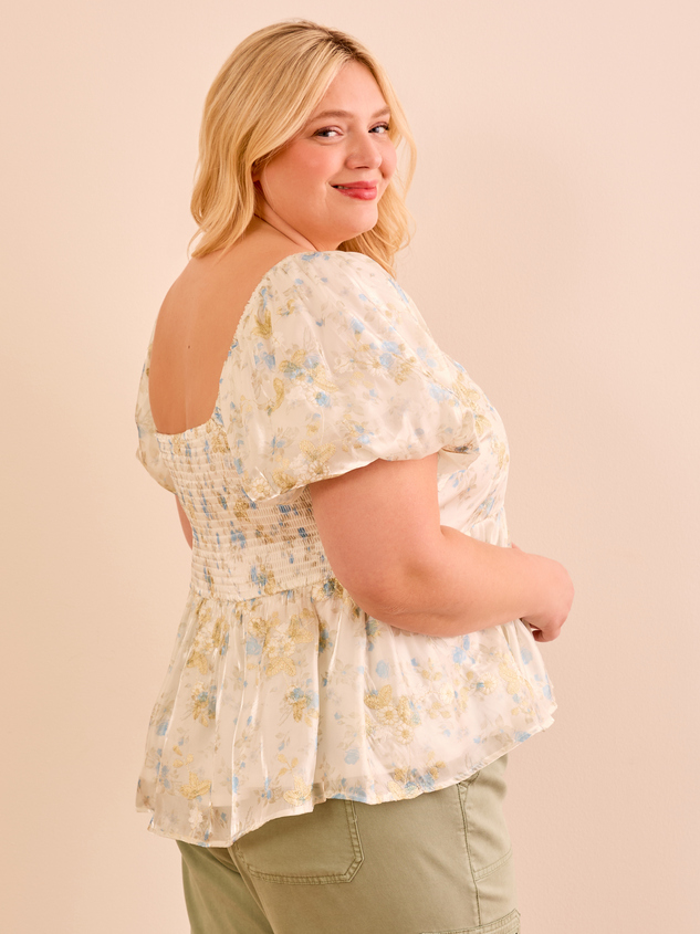 Penny Floral Babydoll Top Detail 4 - ARULA