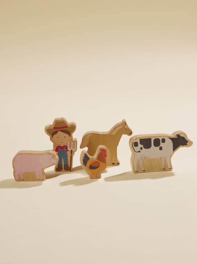Wood Tractor Toy Set by Mudpie Detail 3 - ARULA